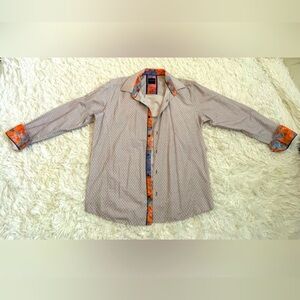 Scoop "Men In Town" Pastel Long Sleeve Button Down Dress Shirt. Size L 41/42